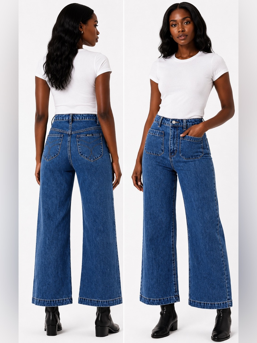 Rolla’s Sailor Rigid Denim High Rise Wide Leg Jeans